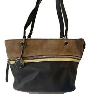 Nicole Miller Brown And Black Purse